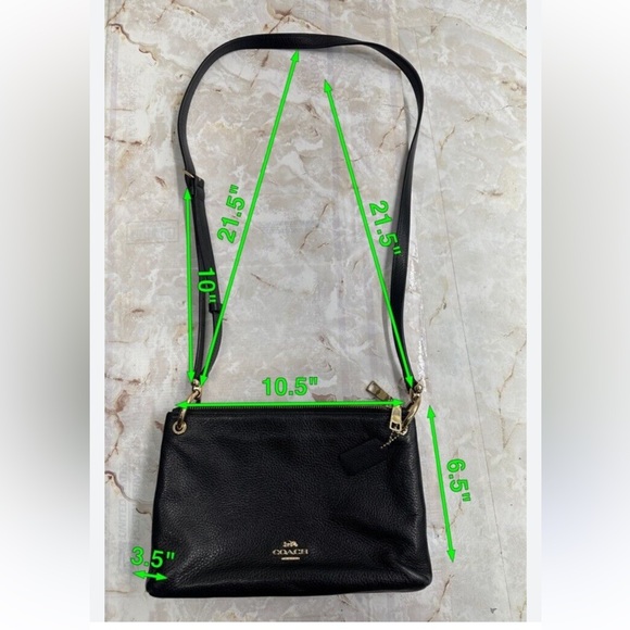 Black Leather Coach Crossbody - Picture 10 of 10
